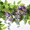 5 Pack Artificial Wisteria Garland - 33ft Total Hanging Wisteria Vine - Purple Fake Flowers for Wedding Arch, Party, Garden & Home Wall Decor - Realistic Silk Floral String